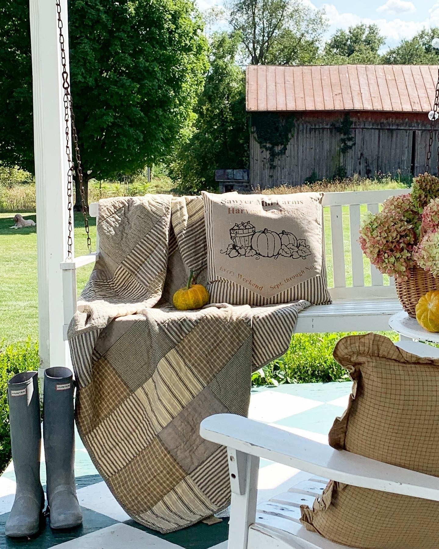 Charcoal Block Quilted Throw