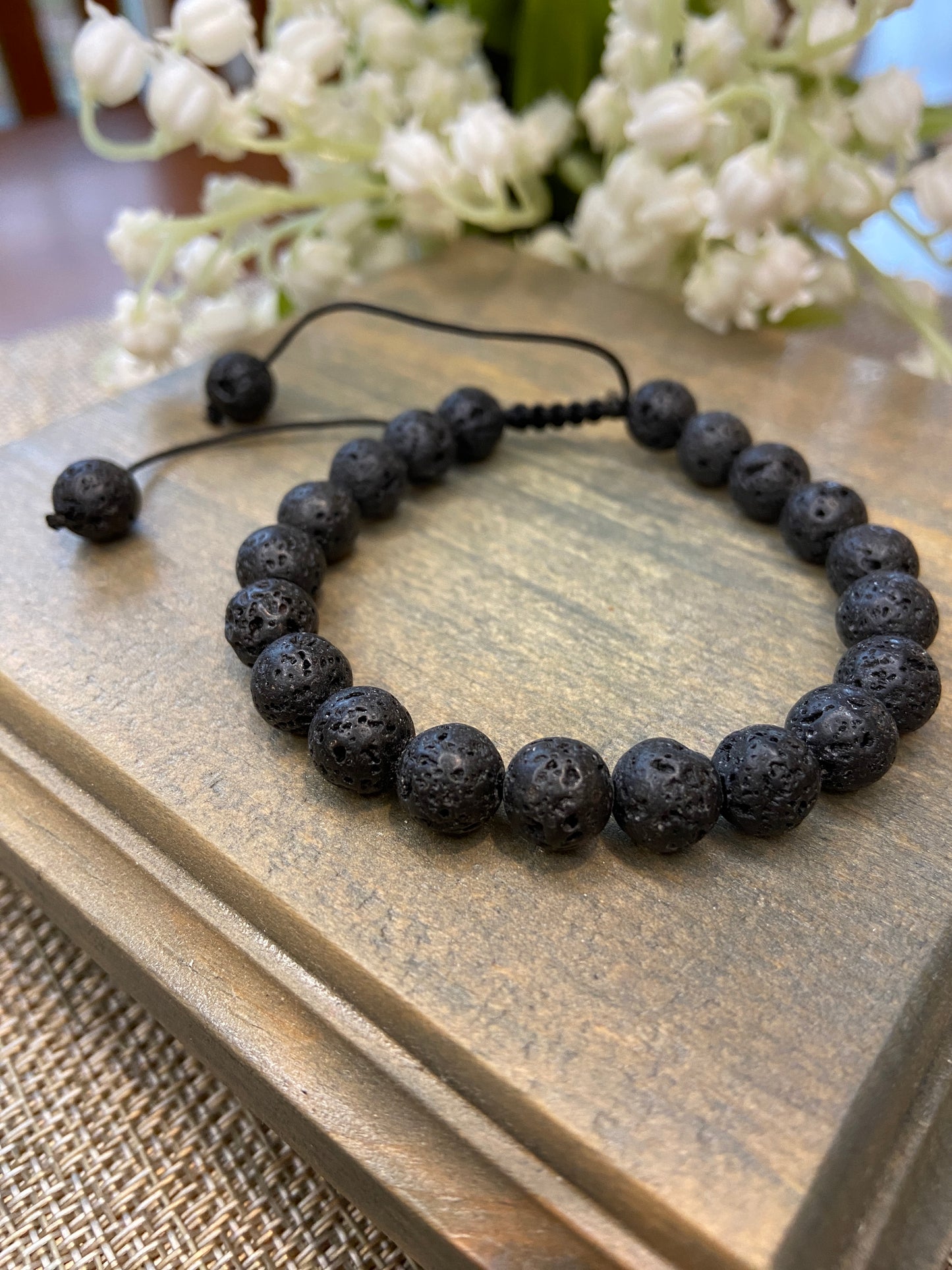 Black Lava Adjustable Bracelet