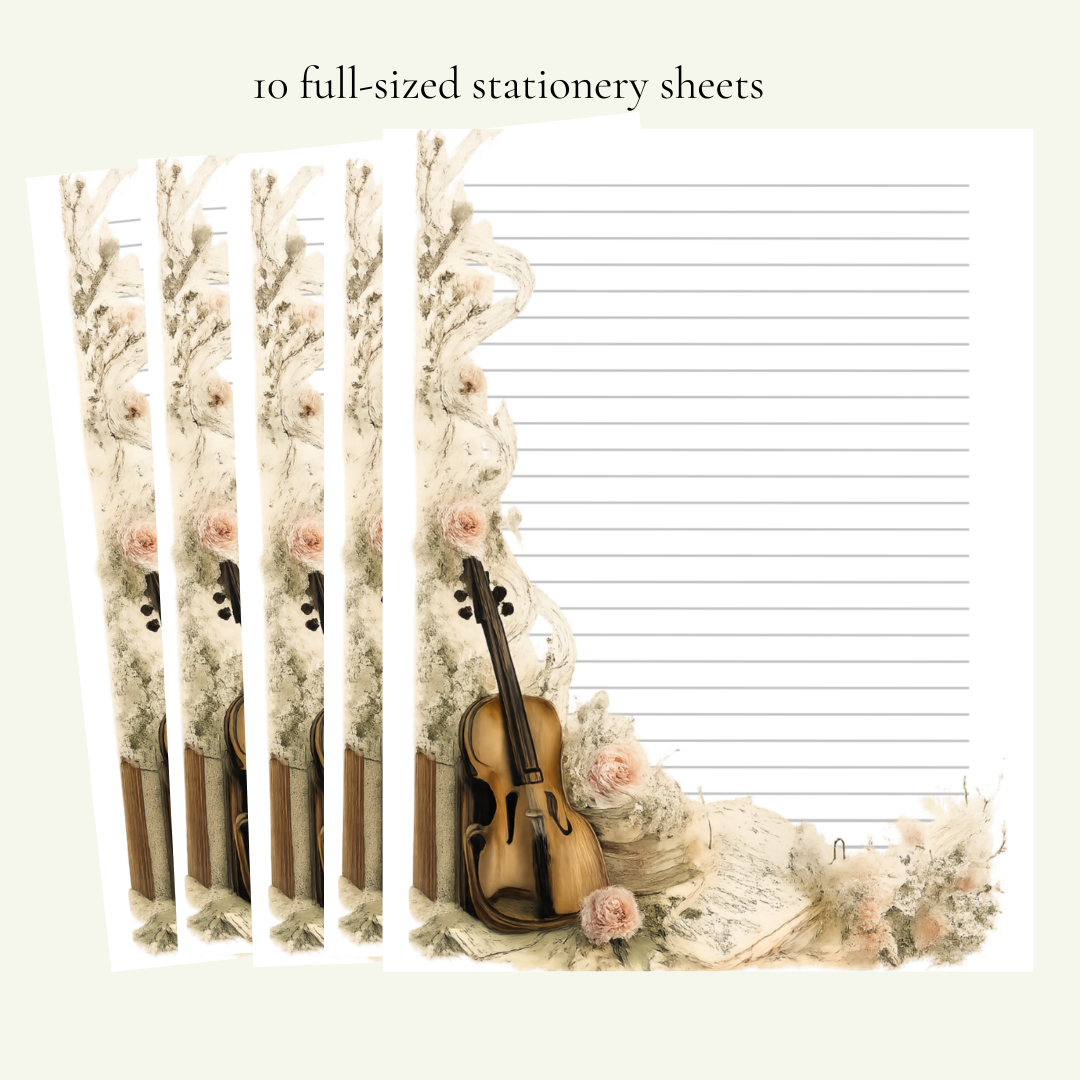 Vintage Melodies Stationery Set