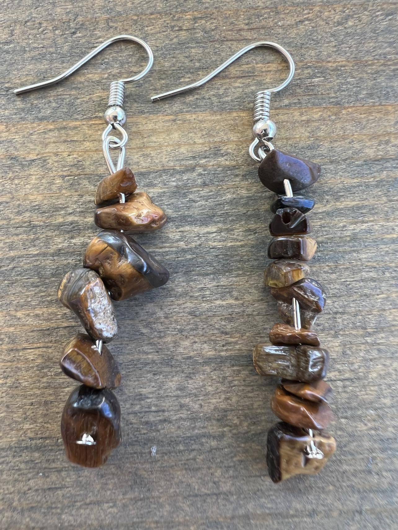 Tiger's Eye Crystal Earrings