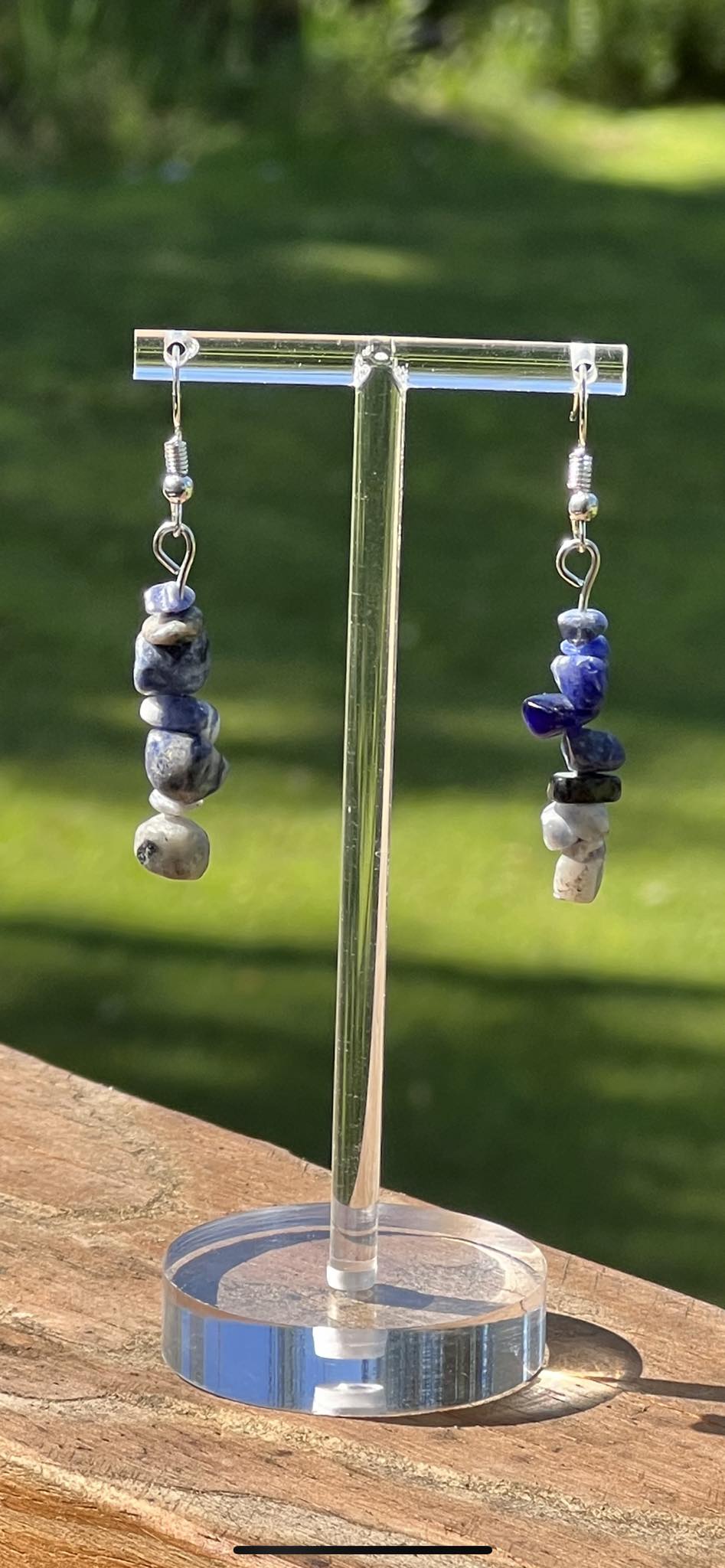 Lapis Lazuli Crystal Earrings