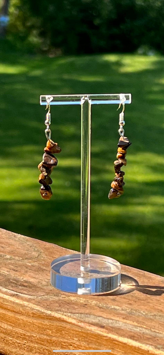 Tiger's Eye Crystal Earrings