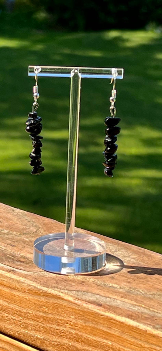 Black Onyx Crystal Earrings