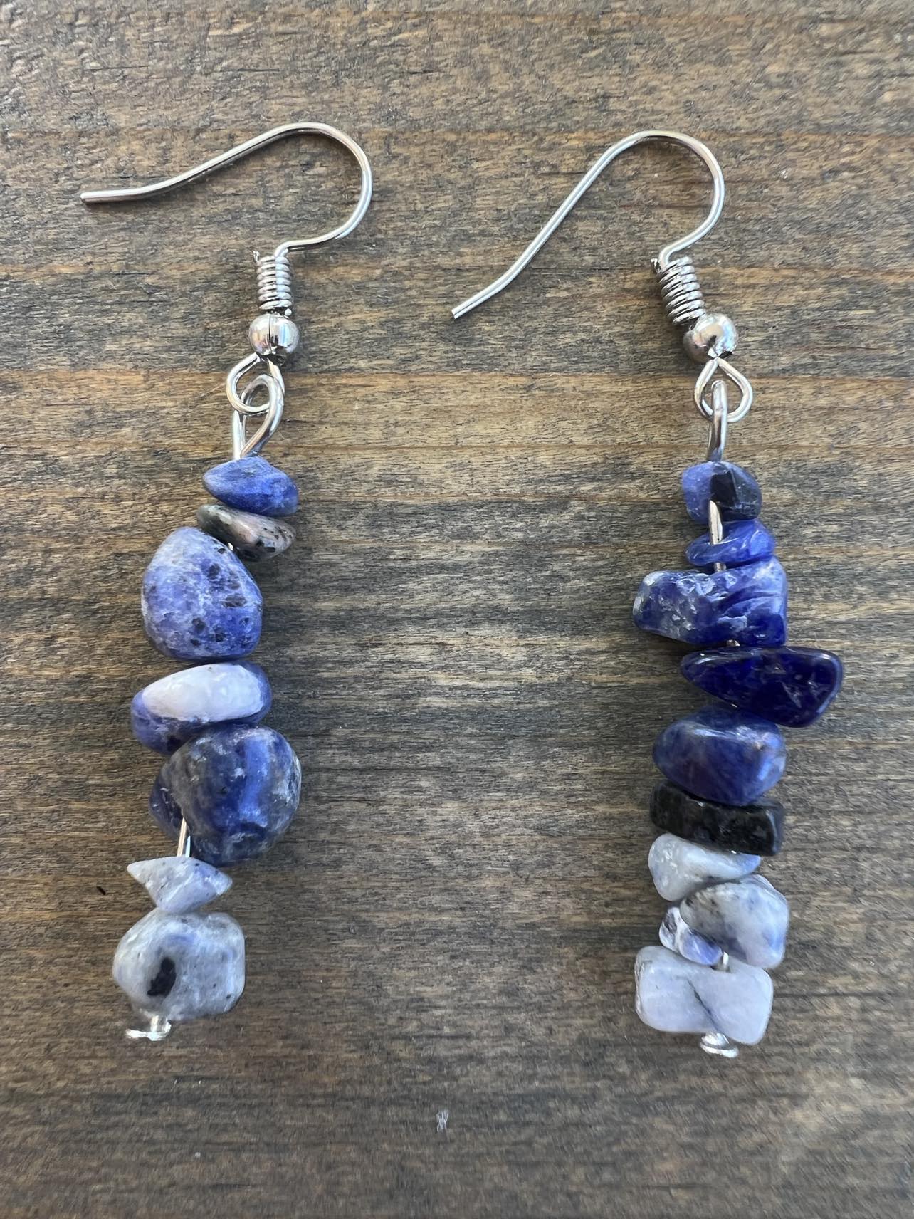 Lapis Lazuli Crystal Earrings