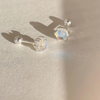 Moonstone Crystal Sterling Siver Earrings