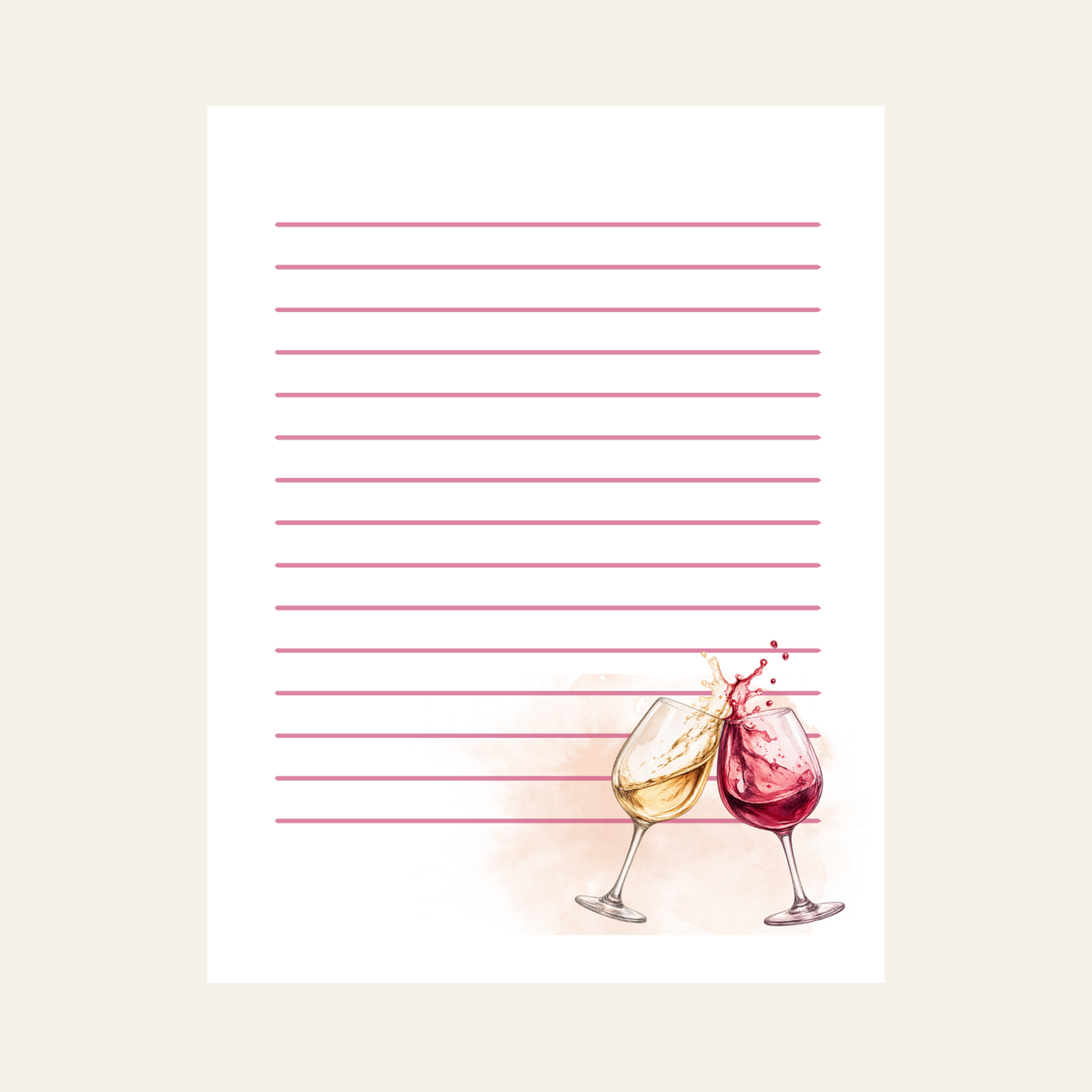 Uncork & Unwind 4x6 Notepad