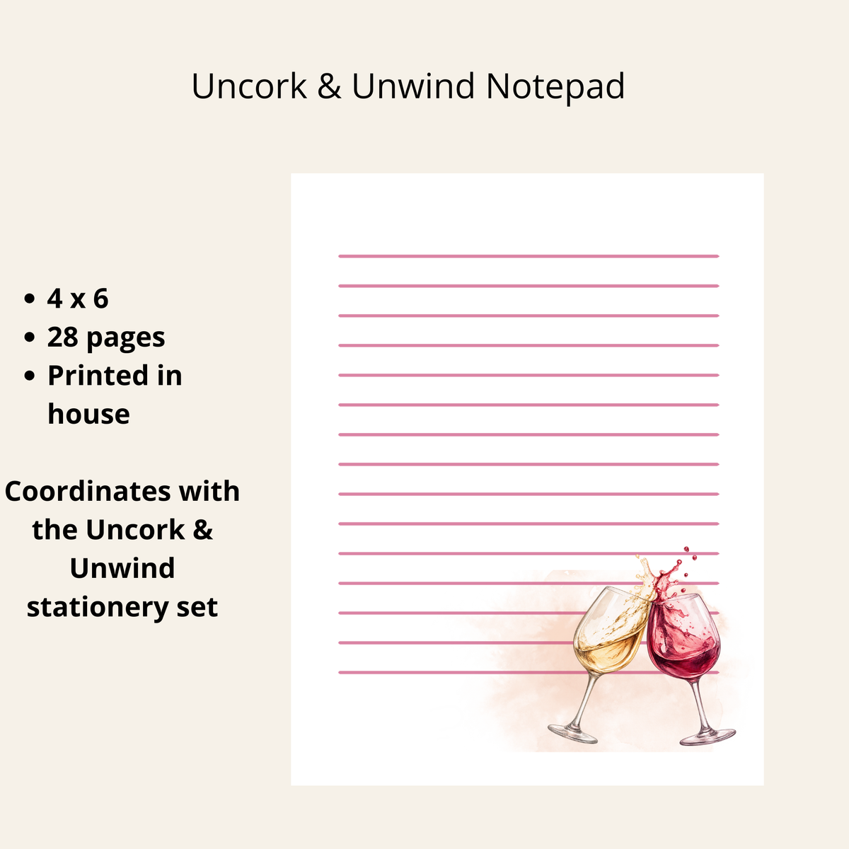 Wine notepad