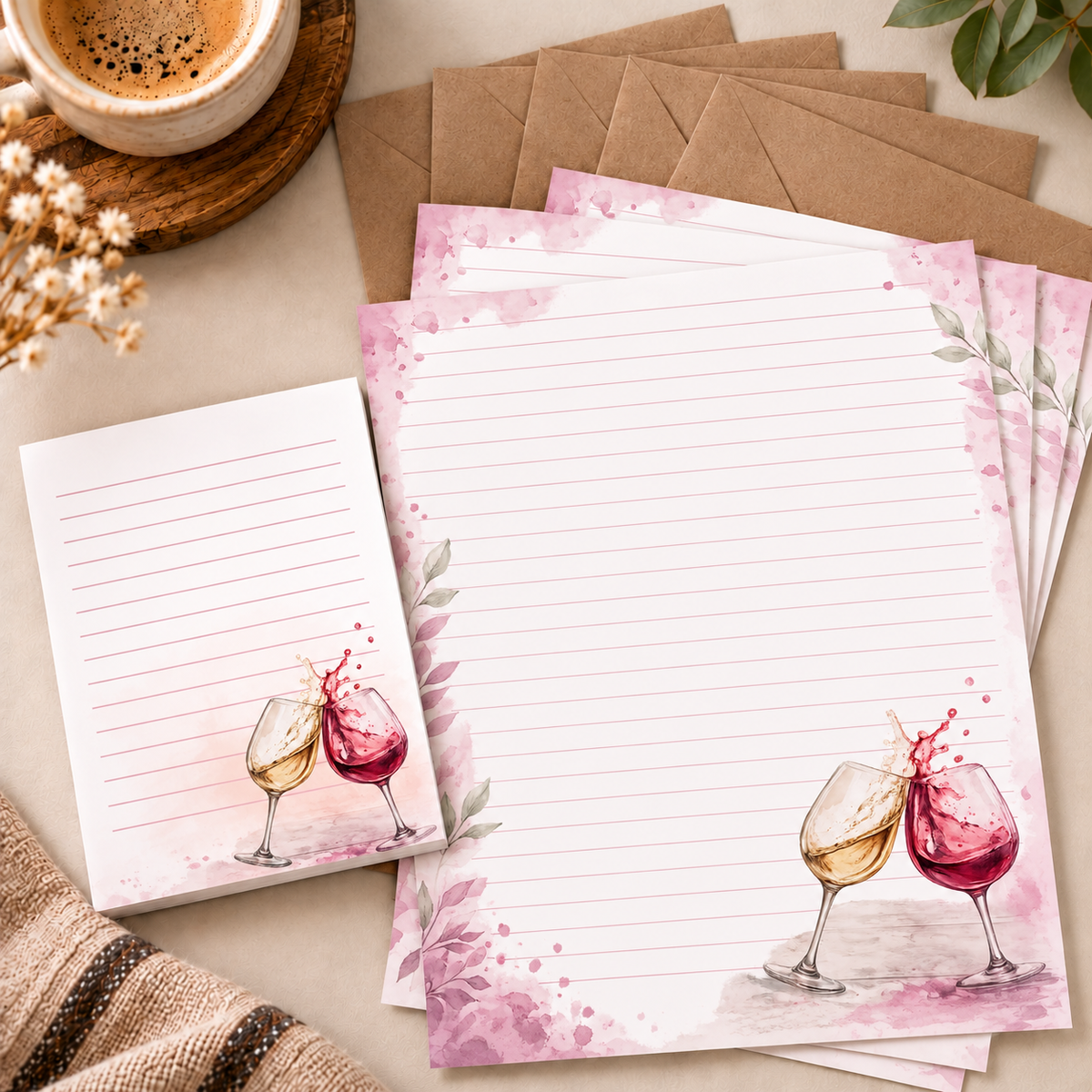 Uncork & Unwind 4x6 Notepad