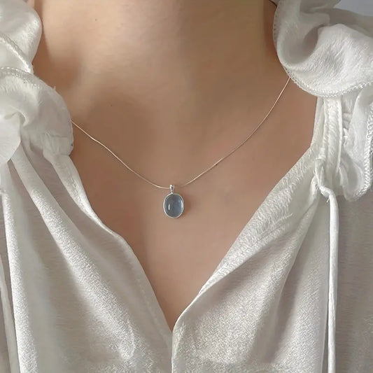 Aquamarine Crystal Necklace