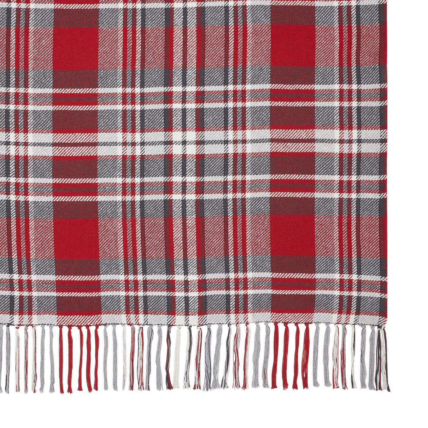 Red & Grey Plaid Throw Blanket