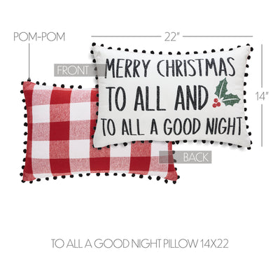 To All A Good Night Pillow 14 x 22