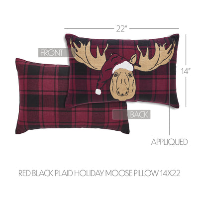 Plaid Moose Pillow 14 x 22