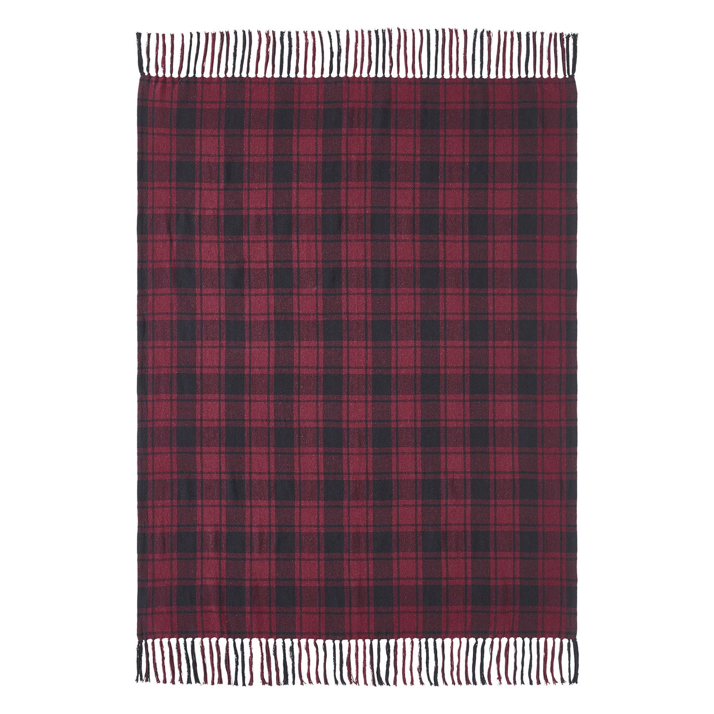 Red & Black Plaid Throw Blanket