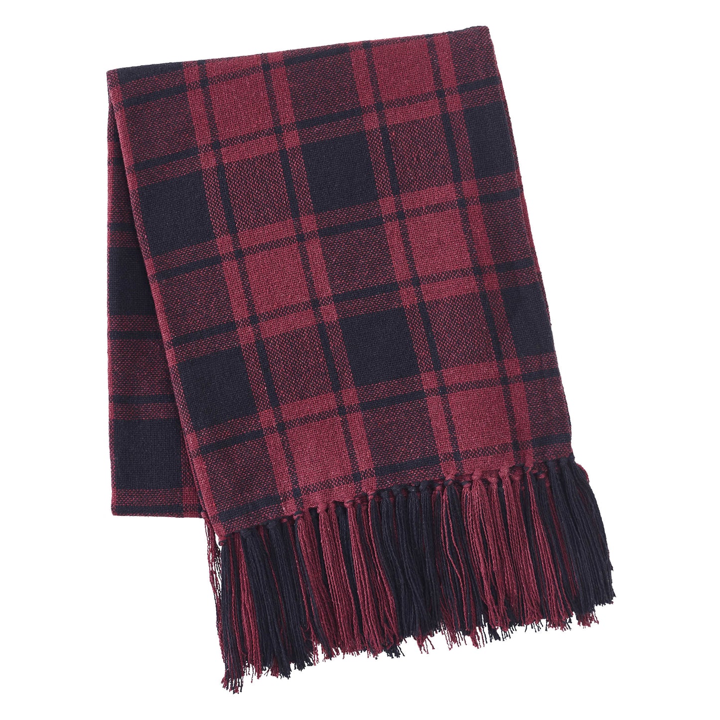 Red & Black Plaid Throw Blanket