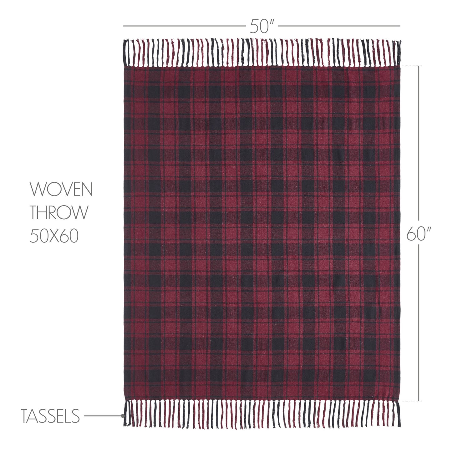 Red & Black Plaid Throw Blanket