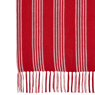 Red & White Stripe Throw Blanket