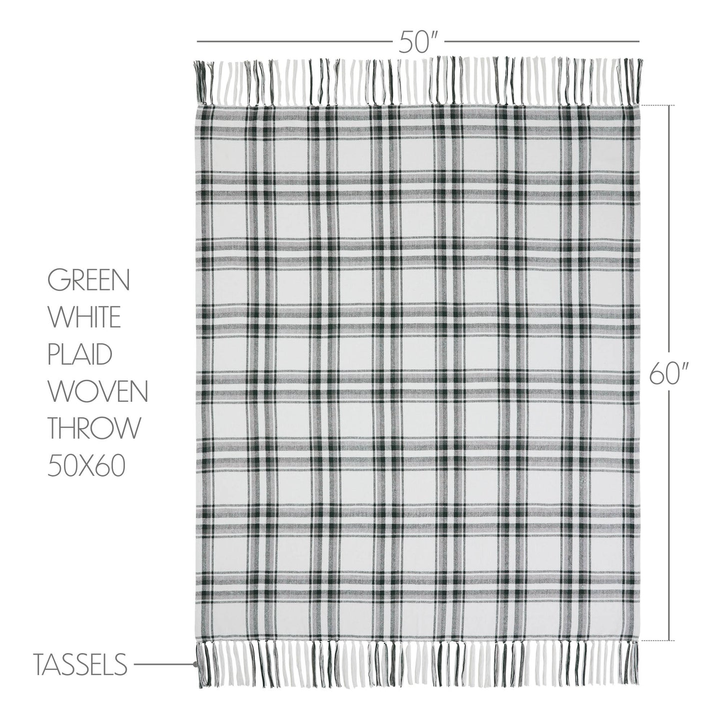 Green Plaid Throw Blanket