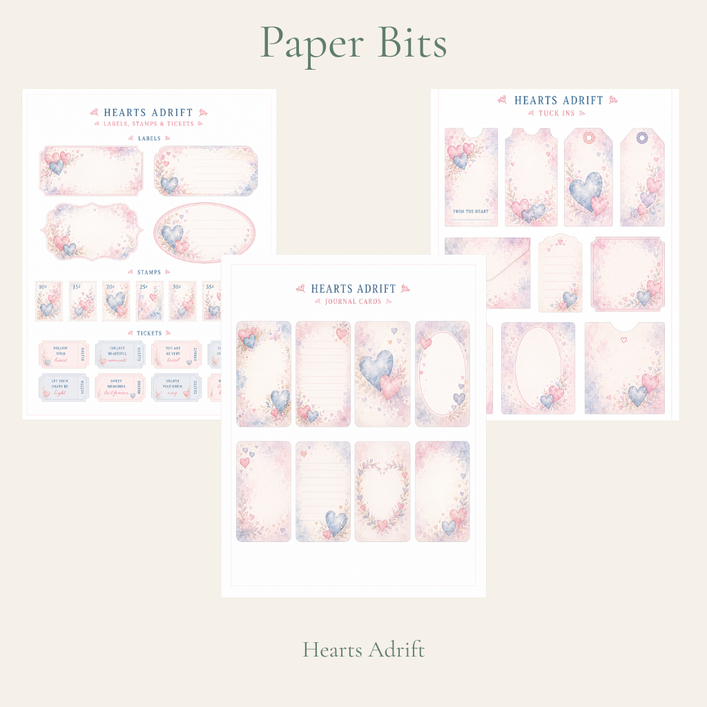 Hearts Adrift Stationery Set