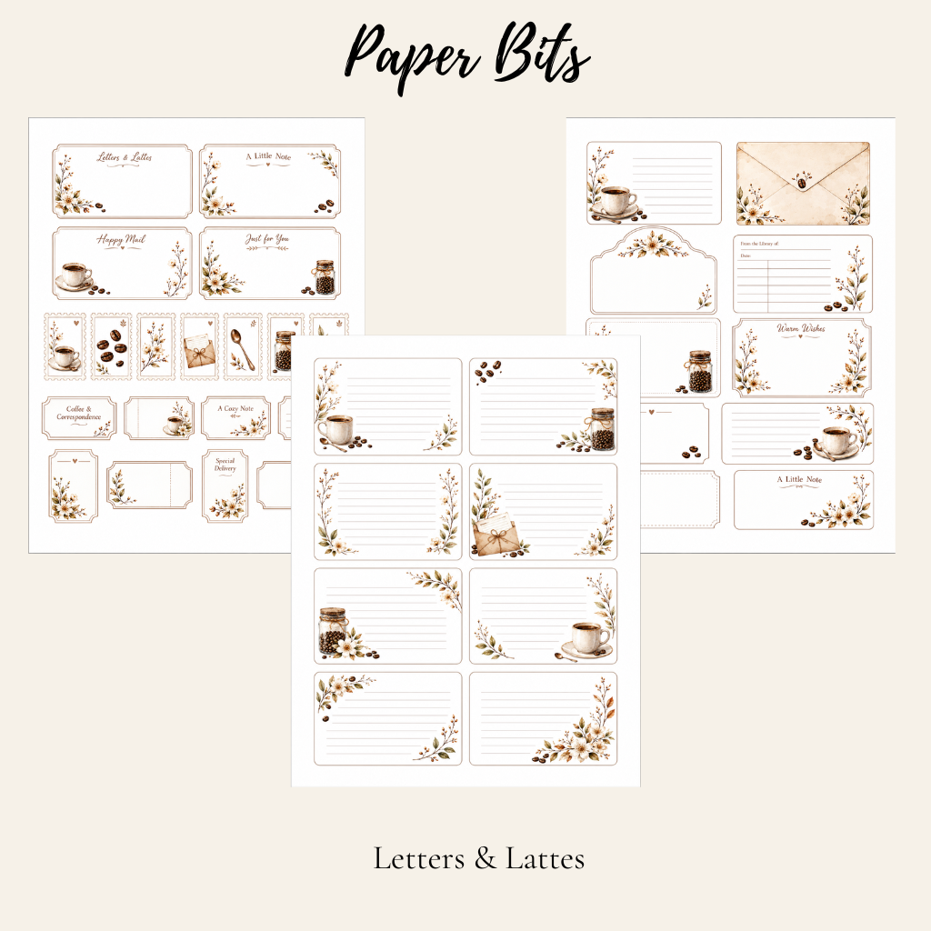 Letters & Lattes Stationery Set