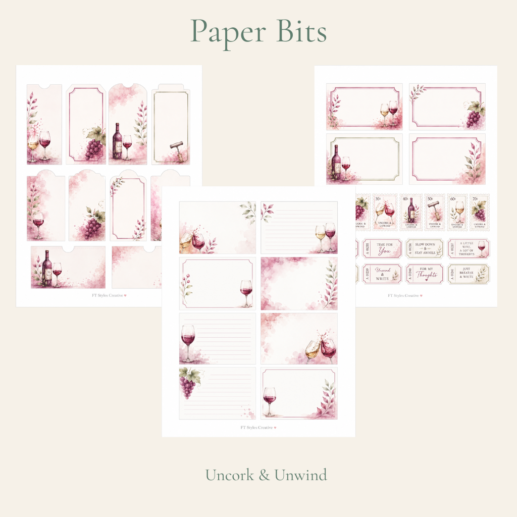 Uncork & Unwind Stationery Set