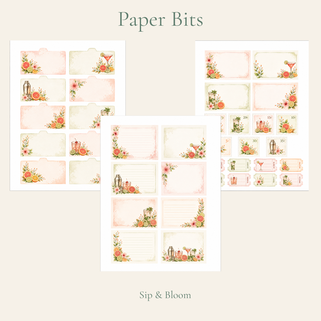 Sip & Bloom Stationery Set