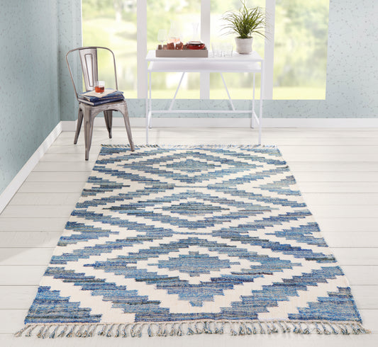 Cali Lagoon Blue Area Rug