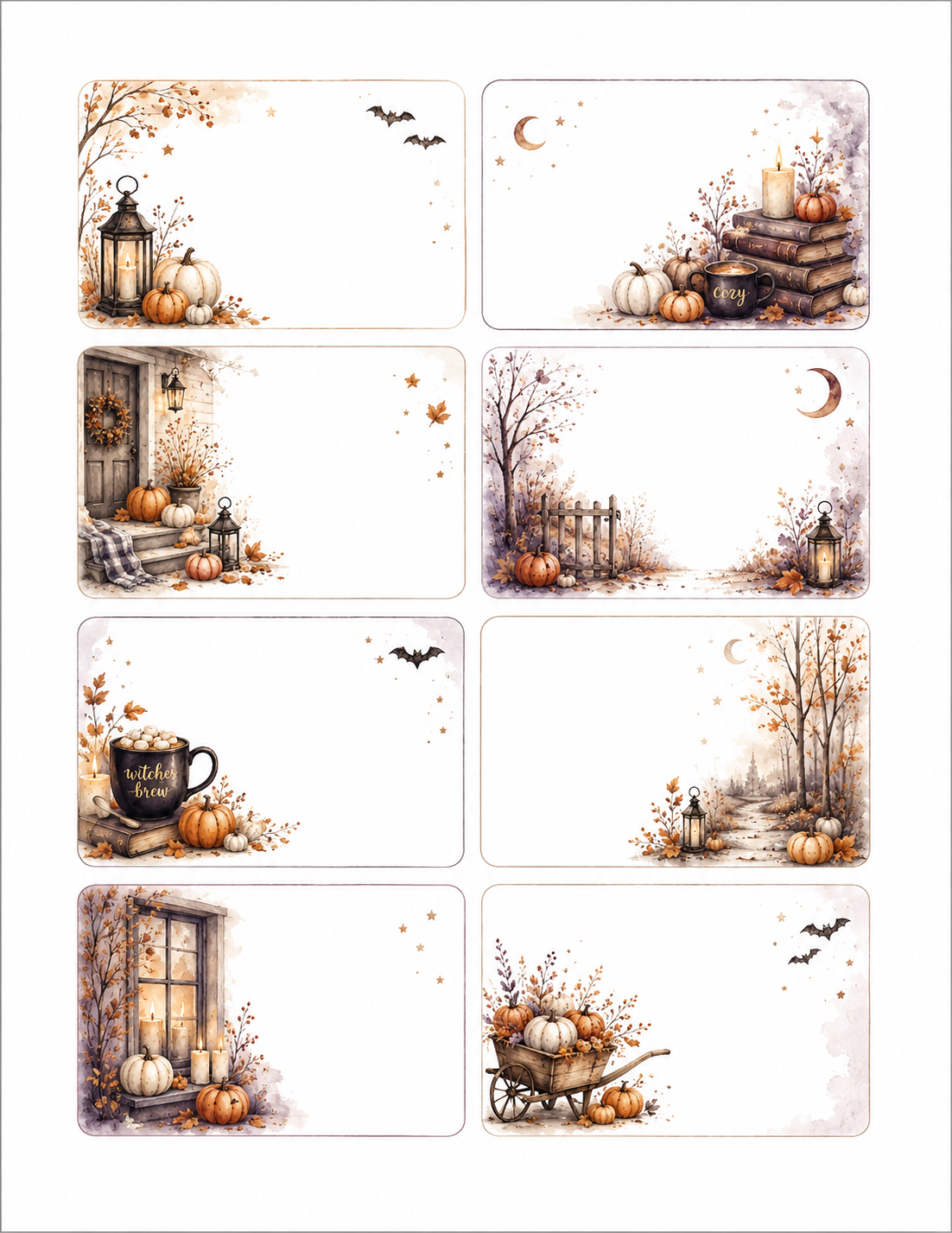 Twilight Pumpkins Paper Bits