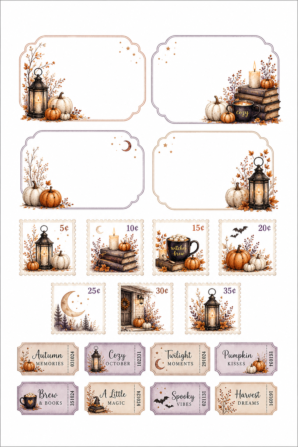 Twilight Pumpkins Paper Bits