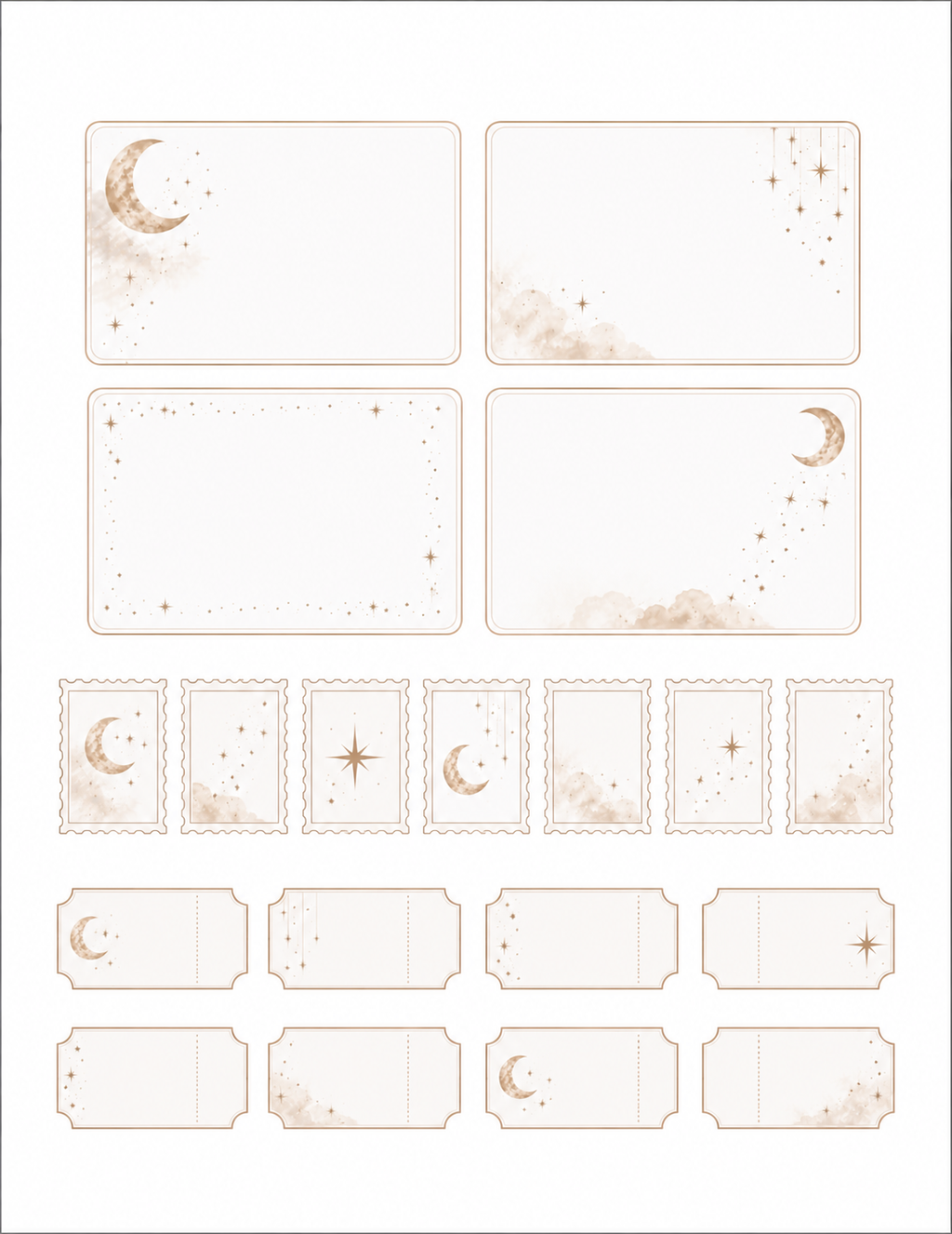 Moonlit Pages Paper Bits