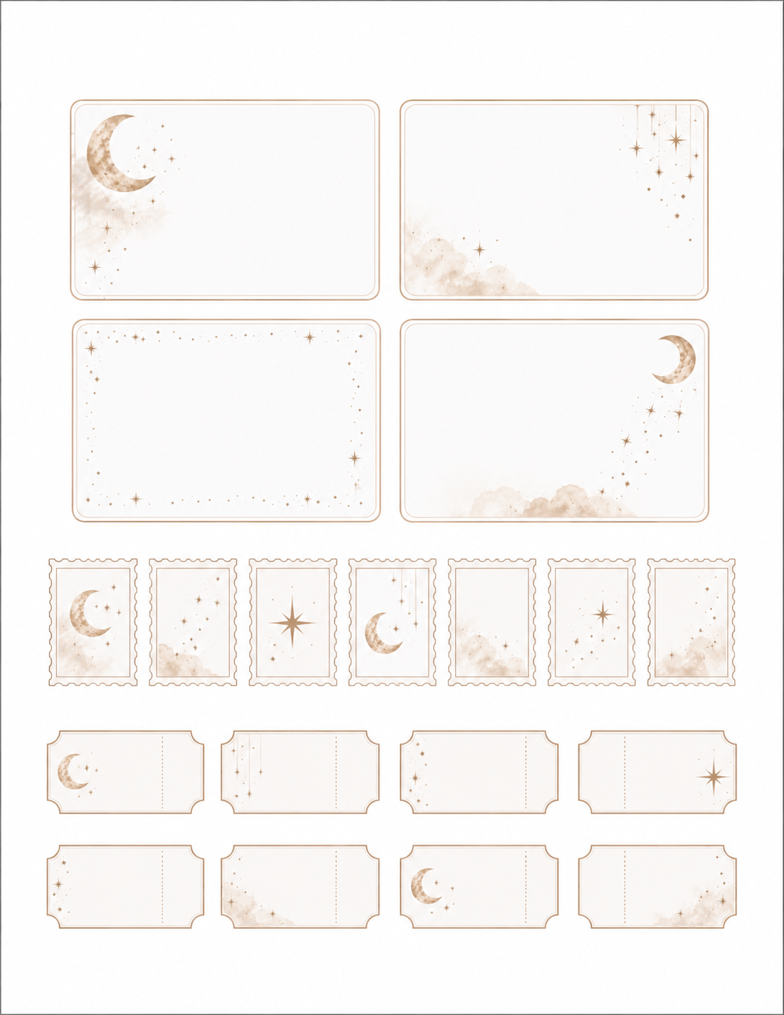 Moonlit Pages Paper Bits