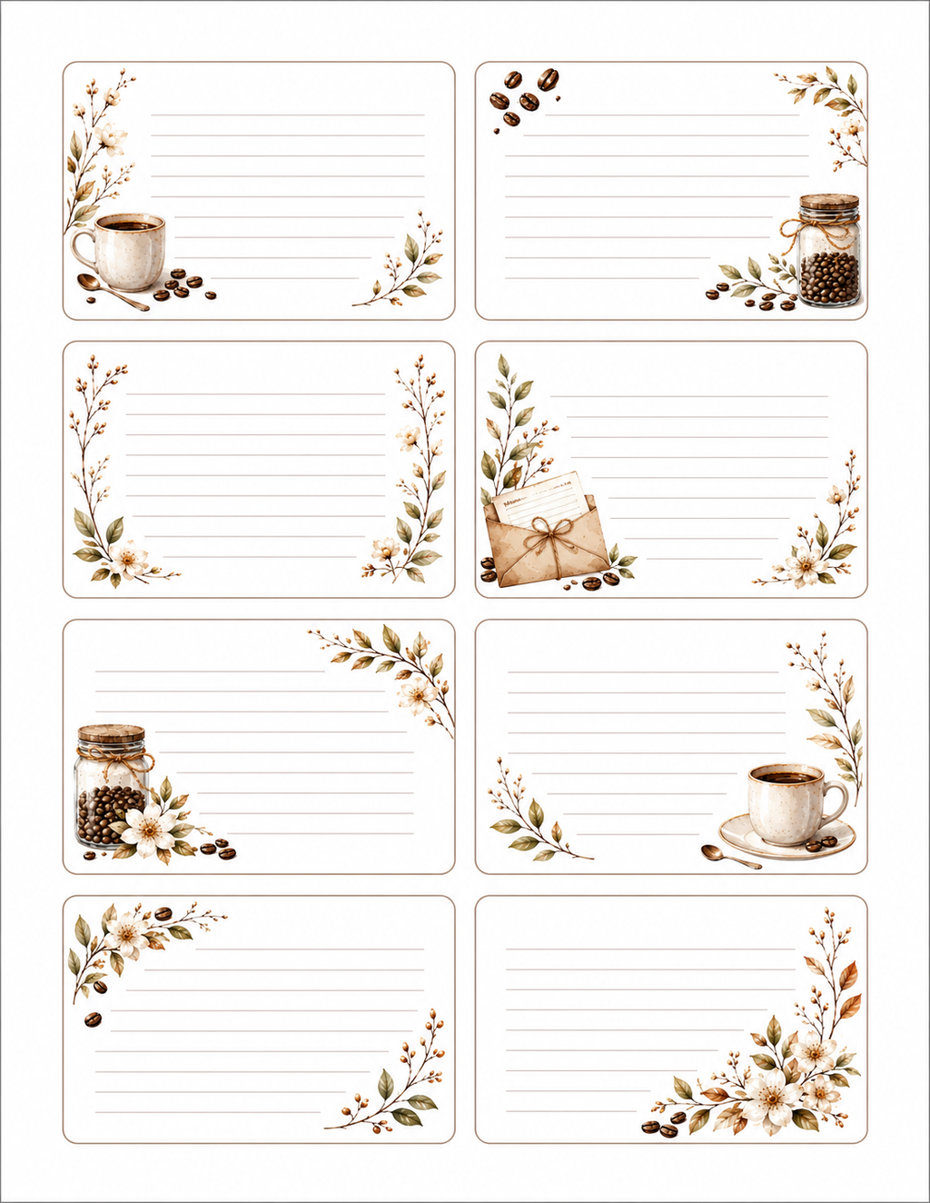 Letters & Lattes Paper Bits