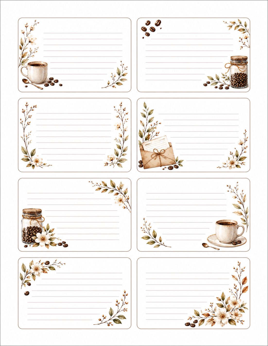 Letters & Lattes Paper Bits