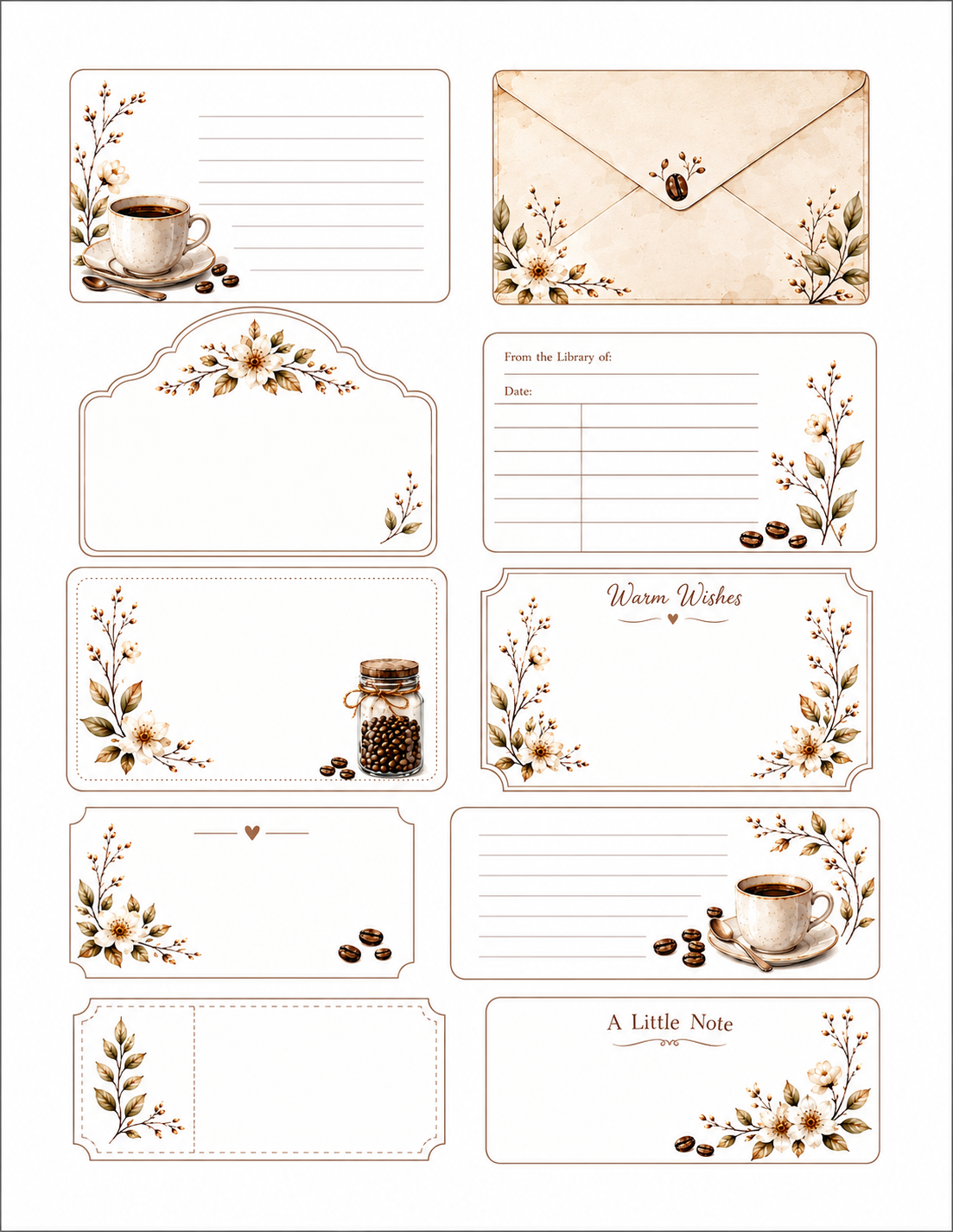 Letters & Lattes Paper Bits