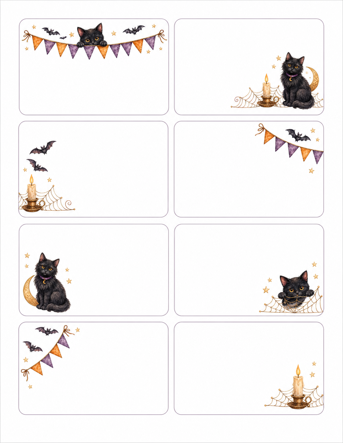 Midnight Whiskers Paper Bits Set