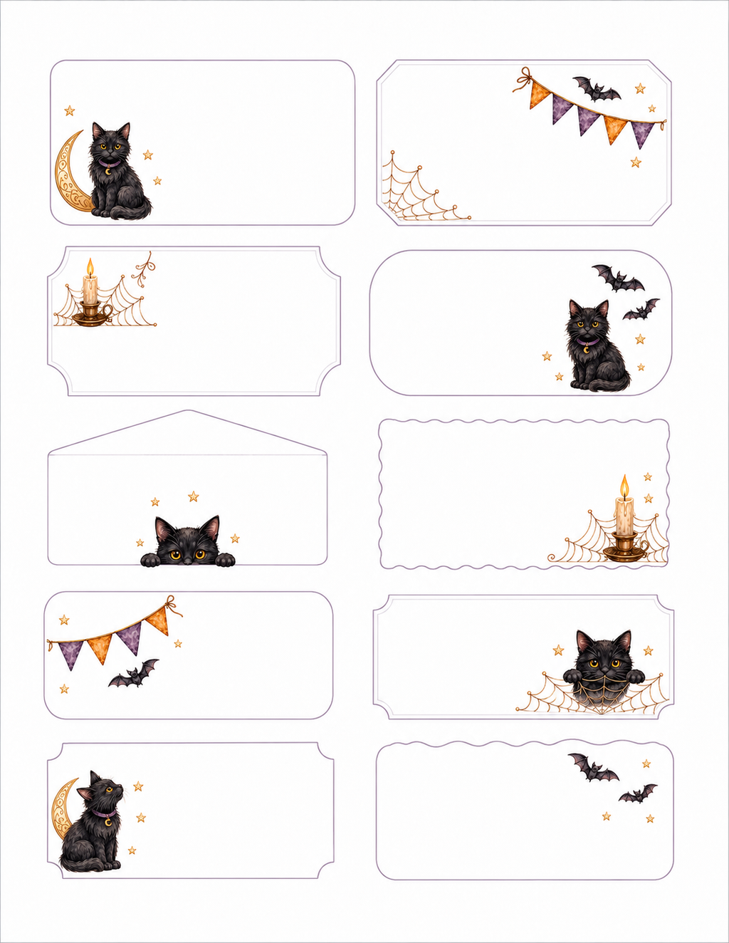Midnight Whiskers Paper Bits Set