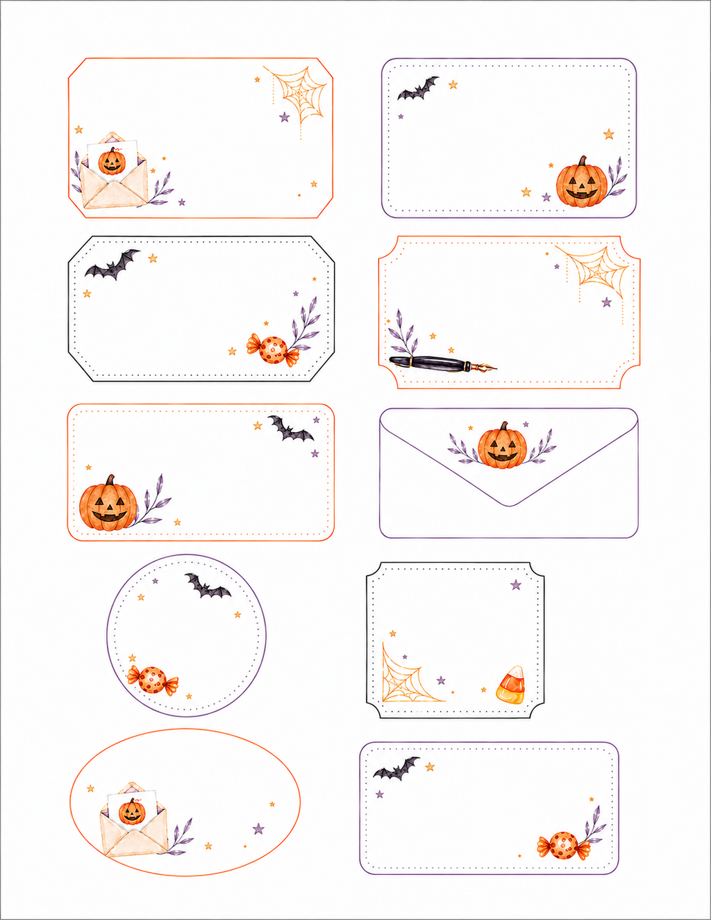 Halloween Greetings Paper Bits