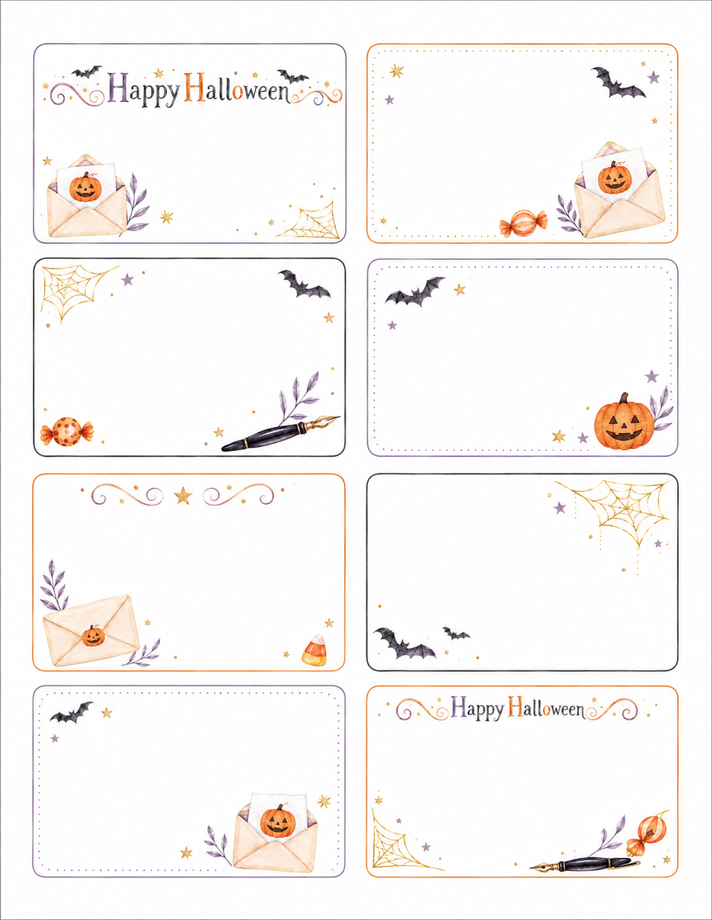 Halloween Greetings Paper Bits