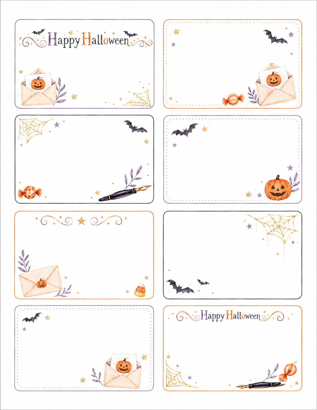 Halloween Greetings Paper Bits