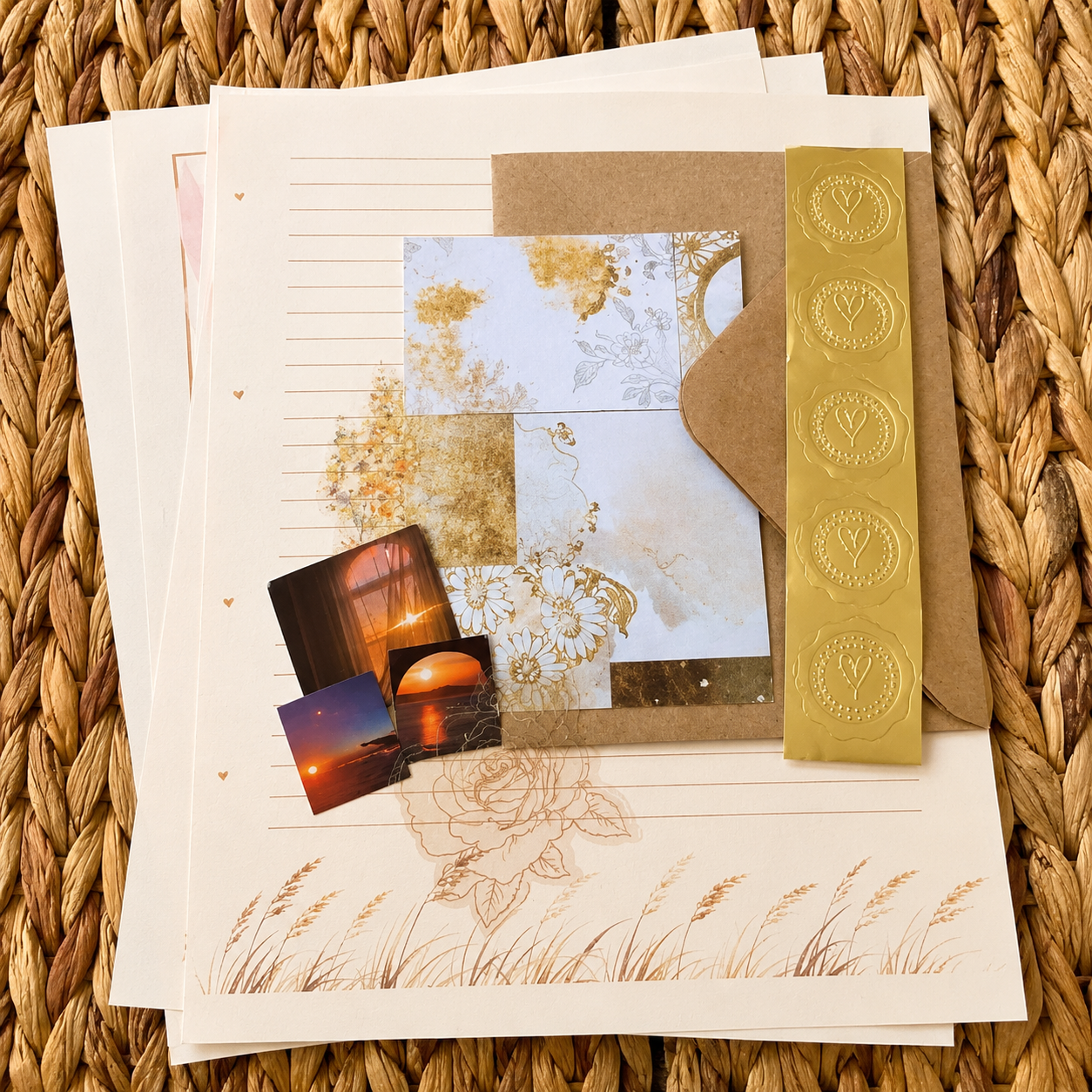 Golden Evenings Stationery Kit
