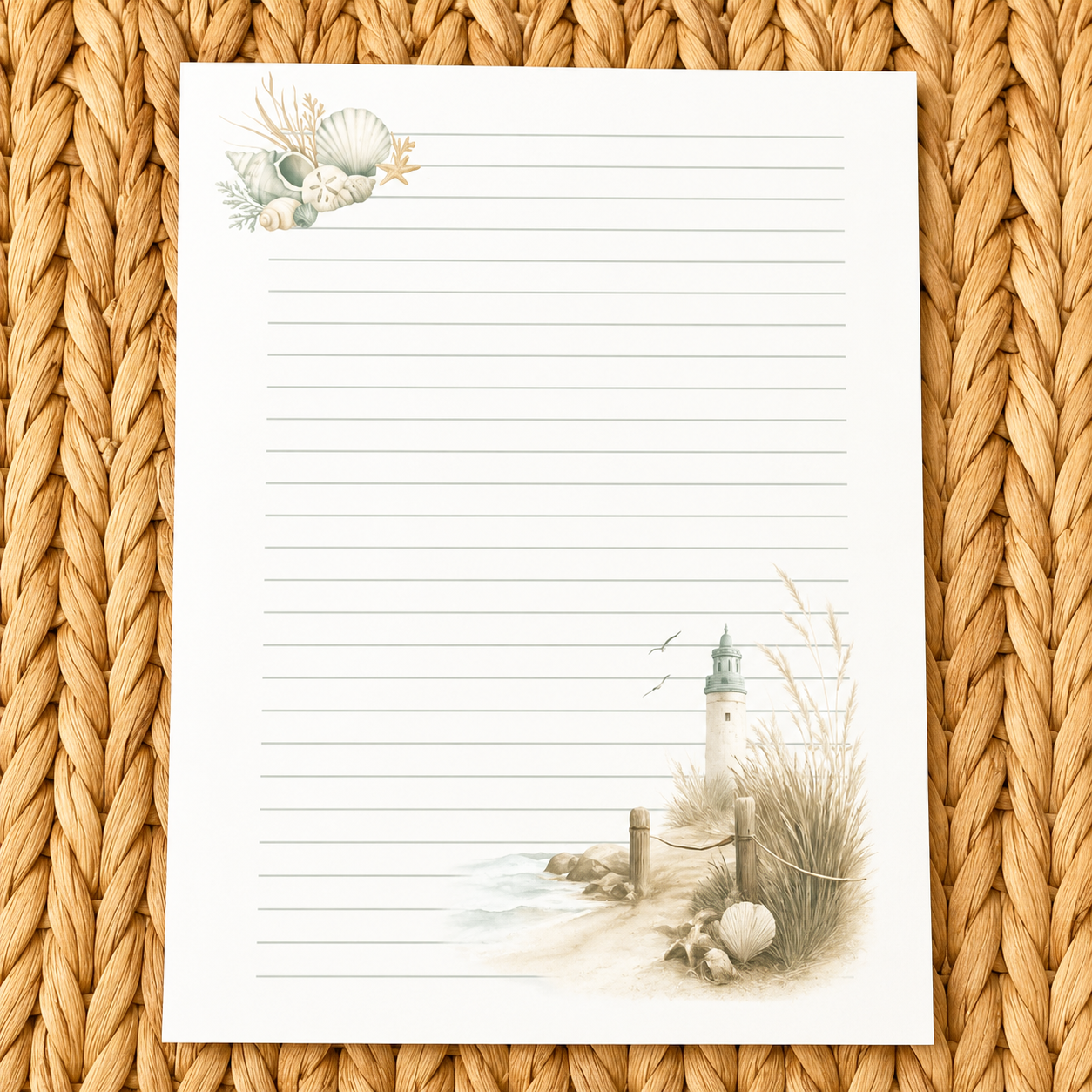 Coastal Calm Stationery Kit