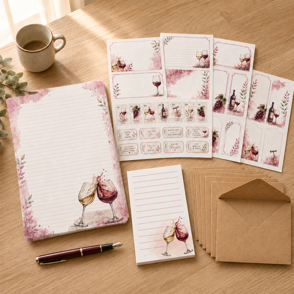 Uncork & Unwind 4x6 Notepad