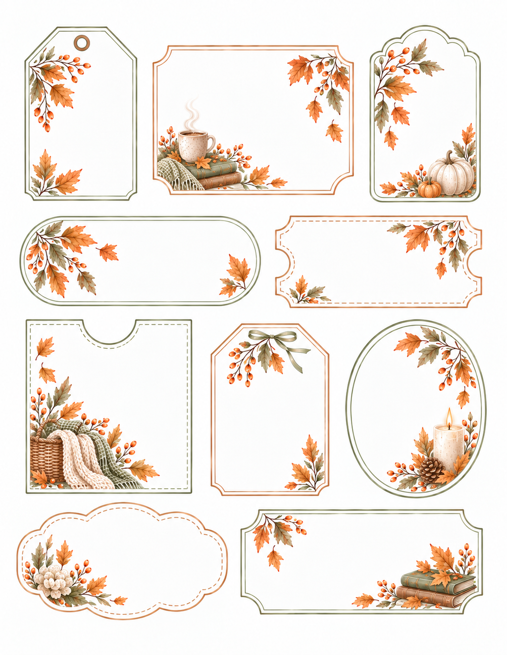 Autumn Stillness Paper Bits Set
