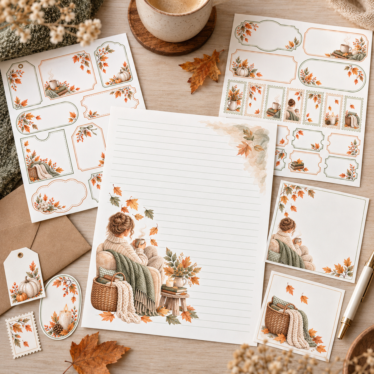 Autumn Stillness Paper Bits Set