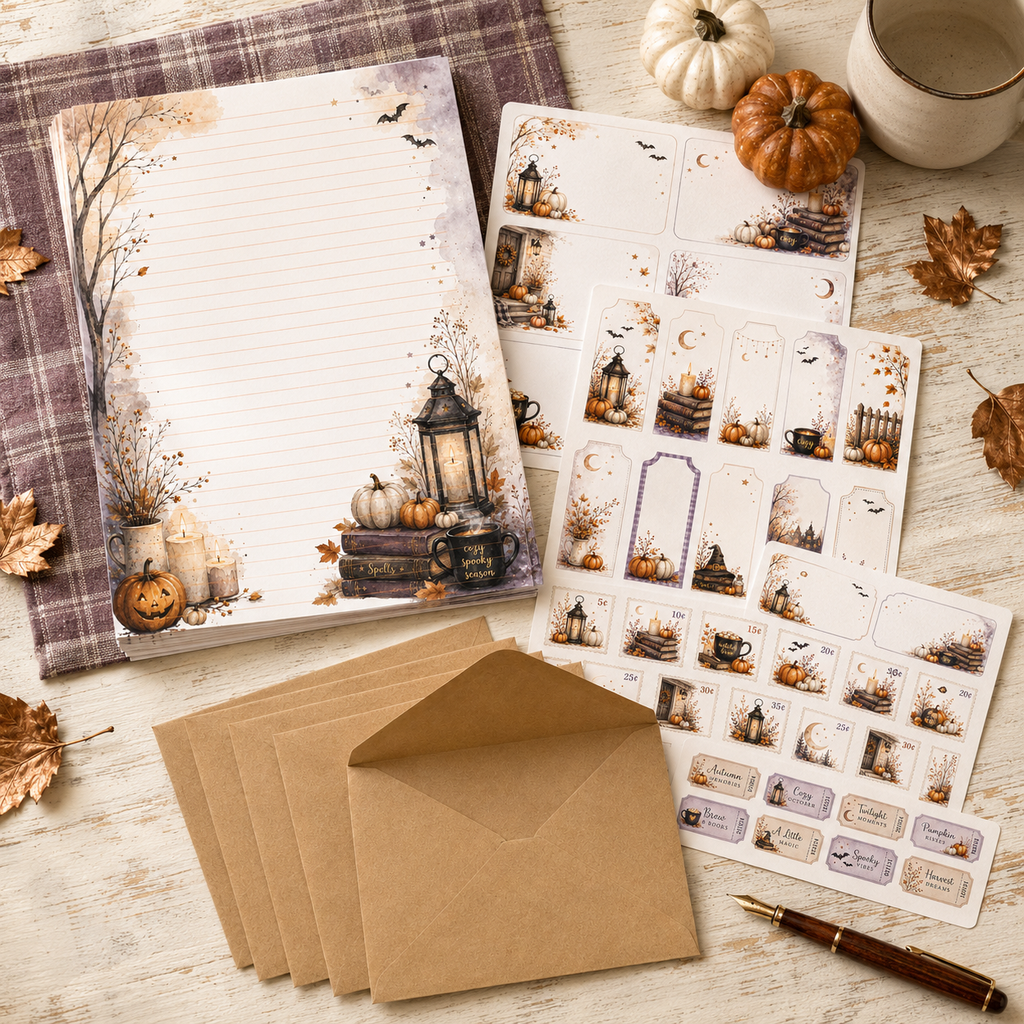Twilight Pumpkins Stationery Set