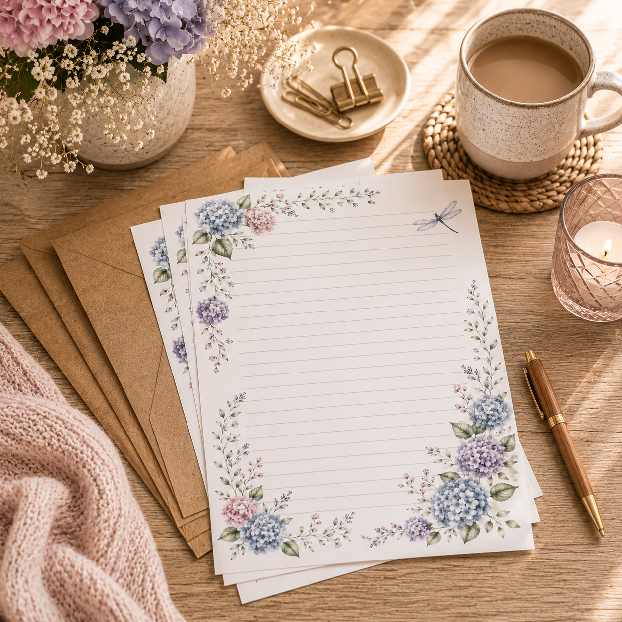 Hydrangea Haven Stationery Set