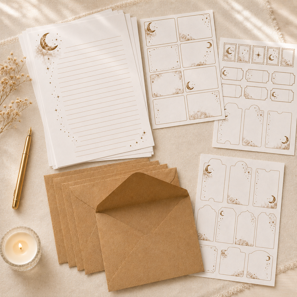 Moonlit Pages Stationery Set