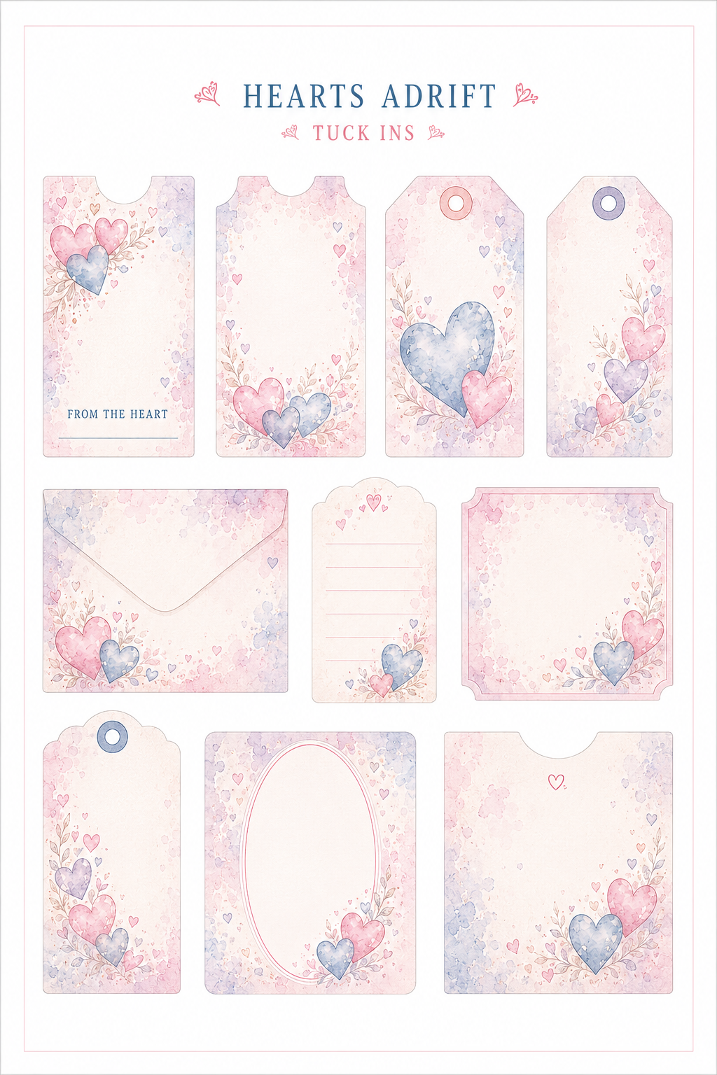 Hearts Adrift Paper Bits