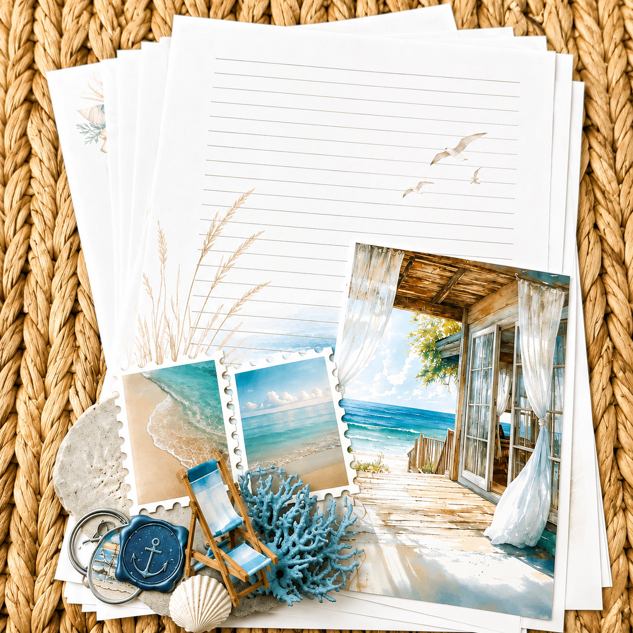 Coastal Calm Stationery Kit