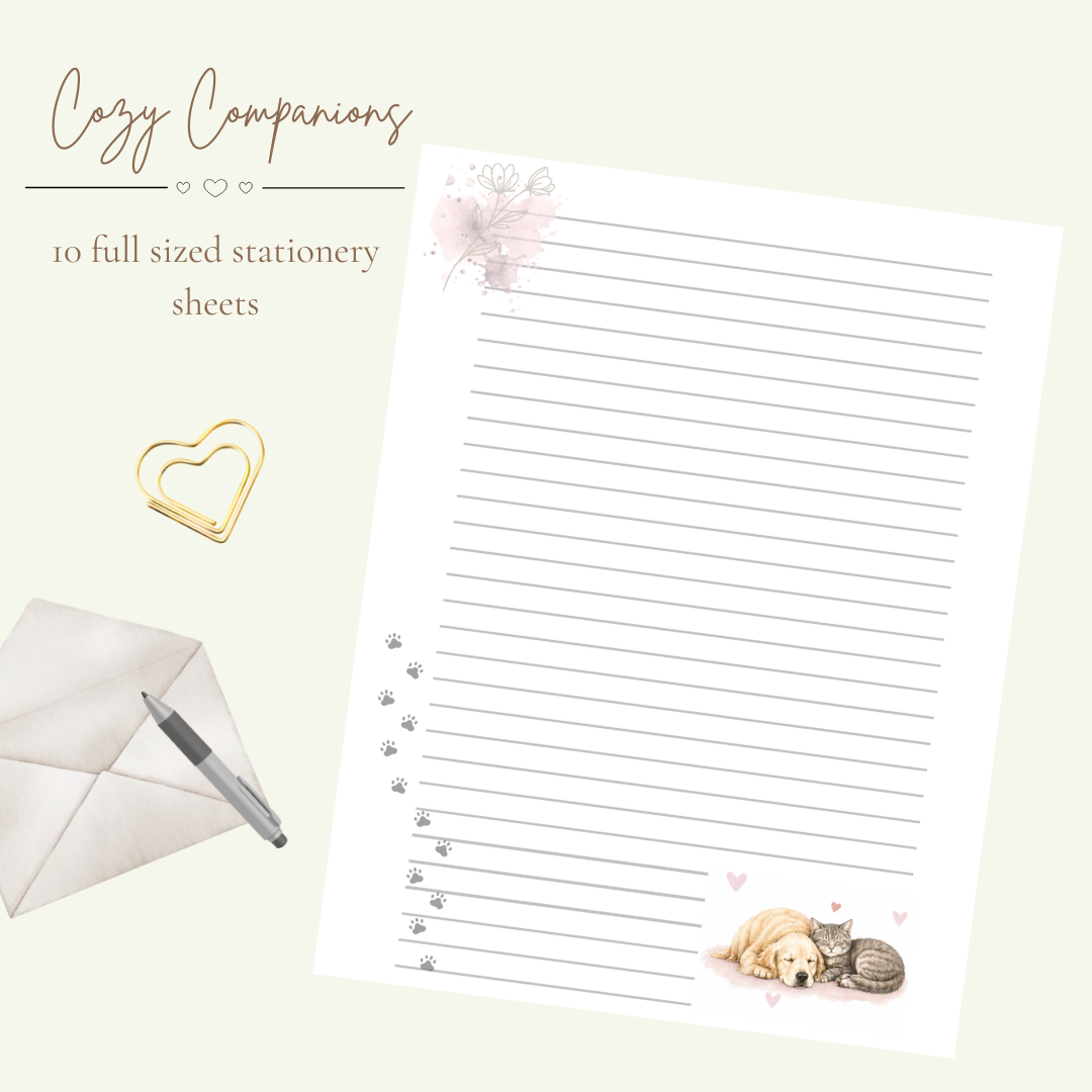 Cozy Companions Stationery Set