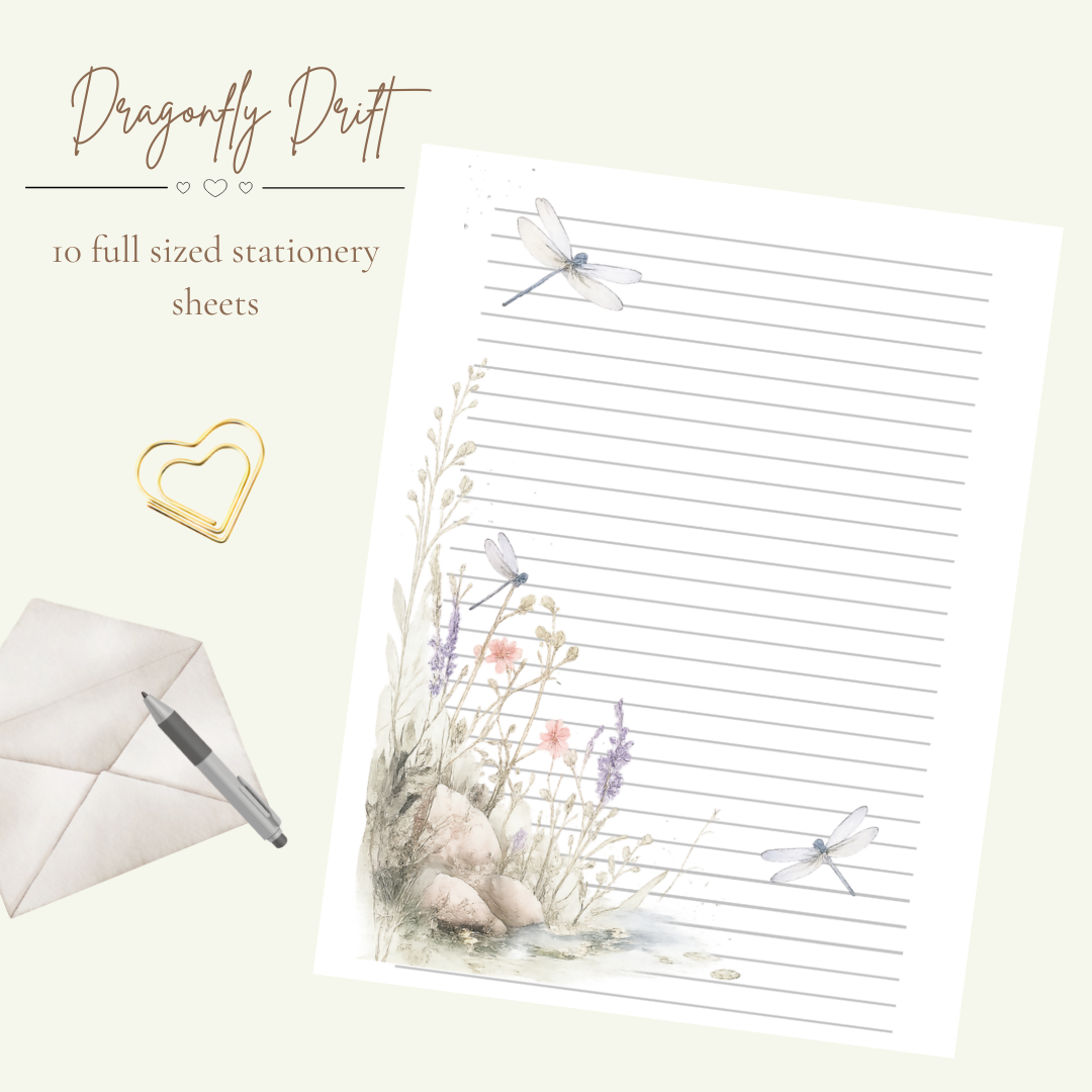 Dragonfly Drift Stationery Set